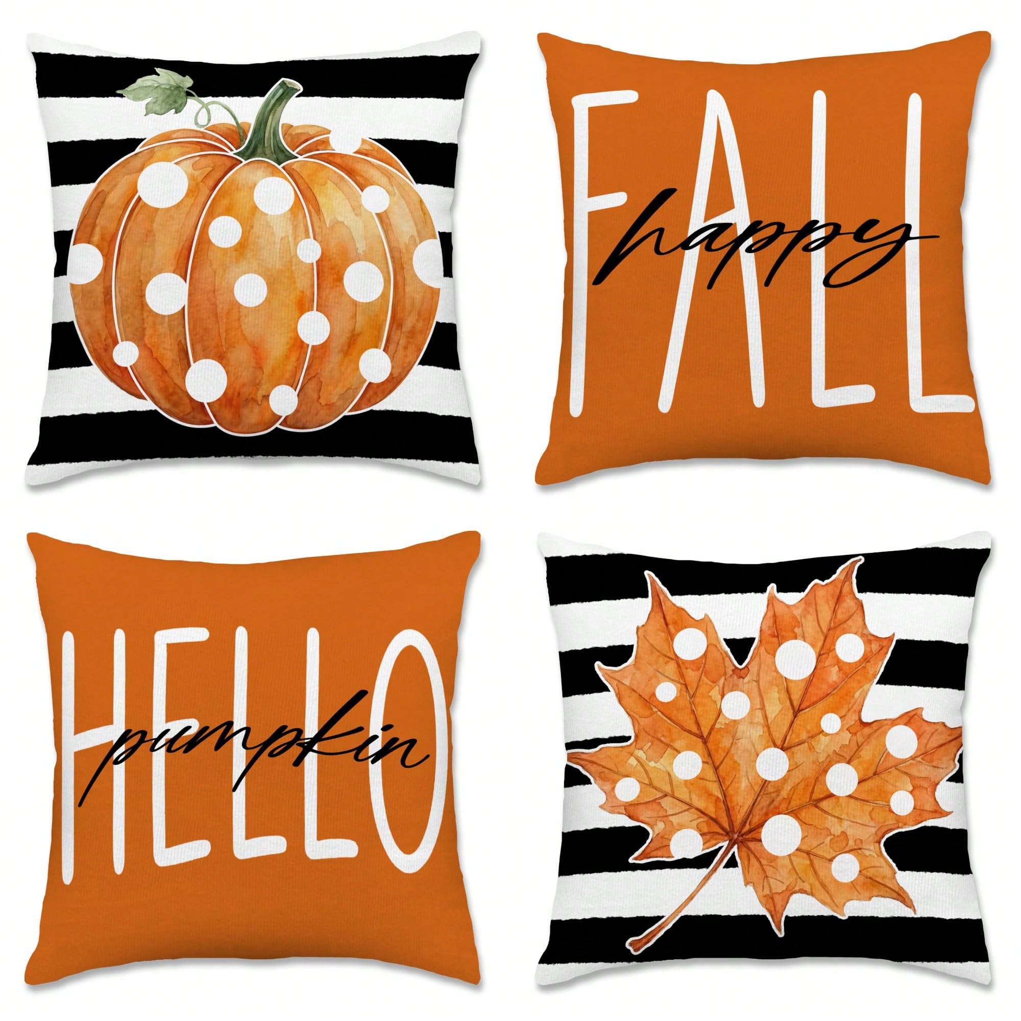 Pillow Insert 18X18 - 4 Stück Herbst-Kissenbezüge, 45 x 45