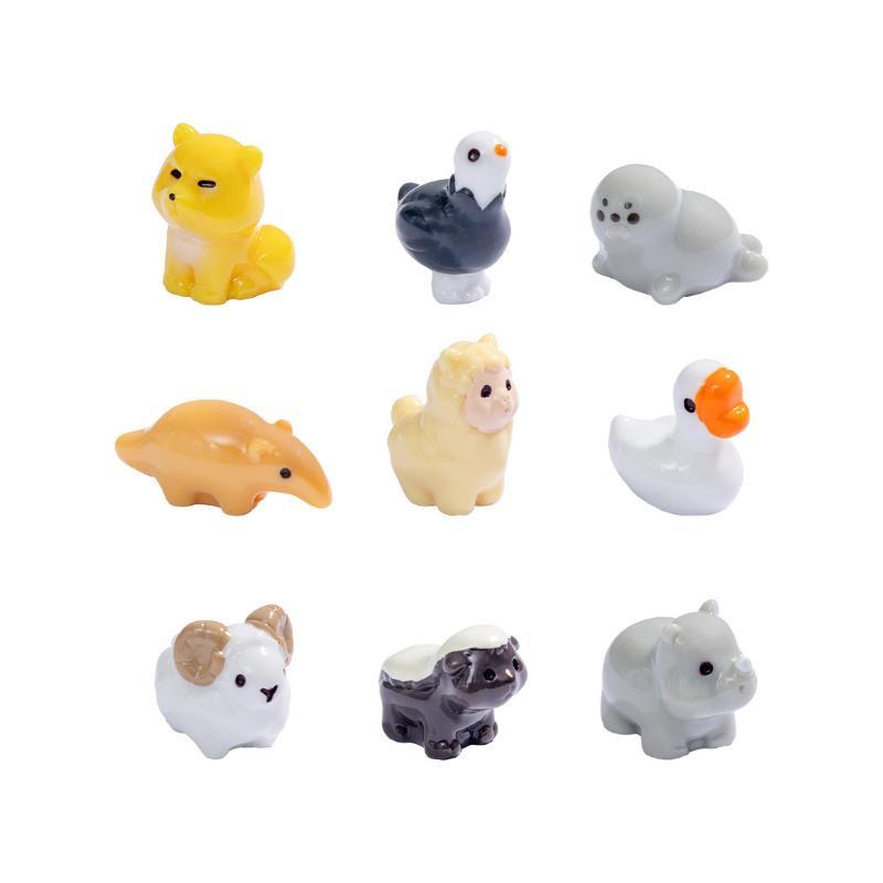 Home Textiles Sale - Neuer Verkauf: 10 Stück Mini-Harz-Cartoon-Tierfiguren, lebendige,