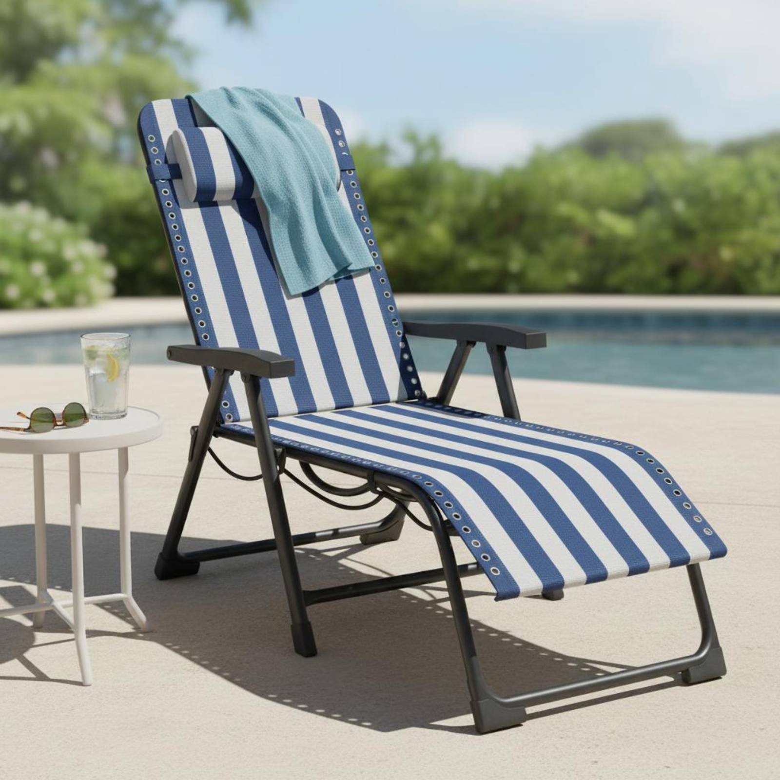 Home Textiles Usa - Relaxsessel mit Textilbezug Gestreifter Relaxsessel Textil-Loungesessel
