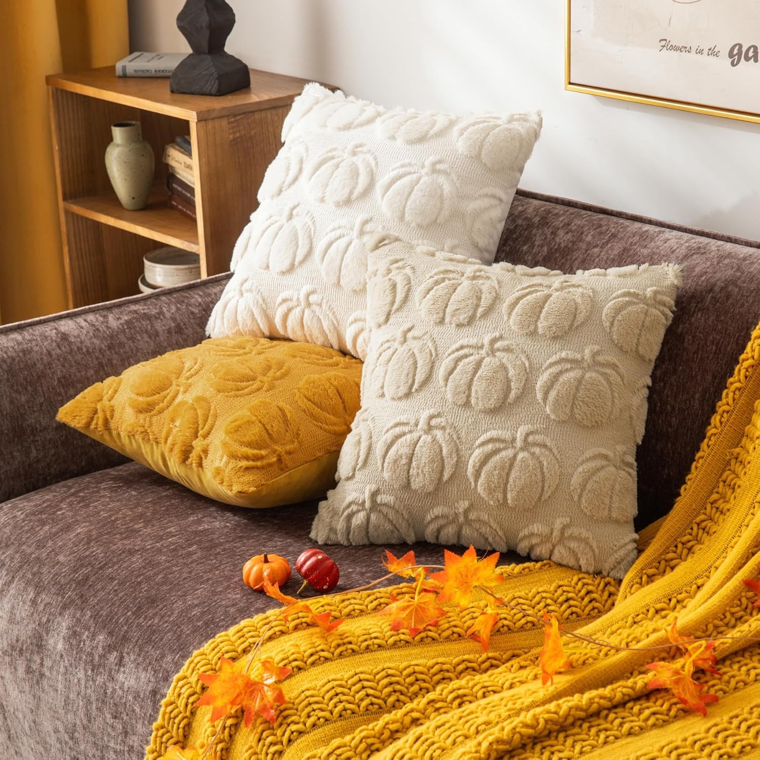 Beige Kürbis-Couch-Kissenbezüg – Pillow Insert 18X18 Bewertung und Preis
